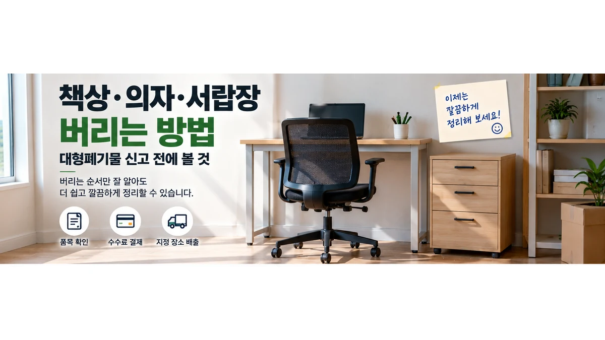 책상 의자 서랍장을 버릴 때 대형폐기물 신고 전에 확인하는 방법